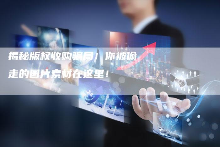 揭秘版权收购骗局！你被偷走的图片素材在这里！