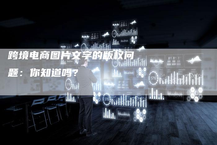 跨境电商图片文字的版权问题：你知道吗？